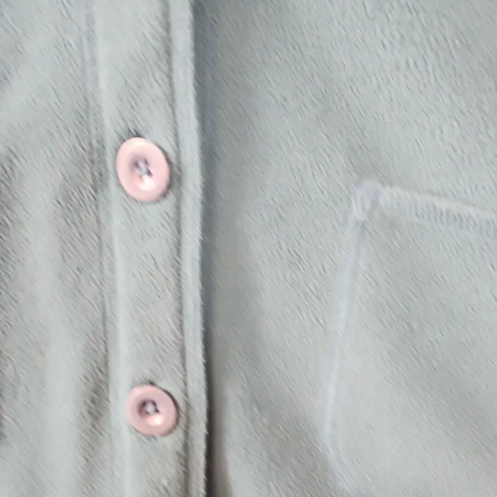 Classic Elements Women's sz M  Green Fleece Jacket button - Picture 2 of 9